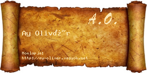 Ay Olivér névjegykártya