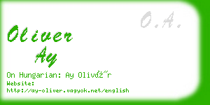 oliver ay business card
